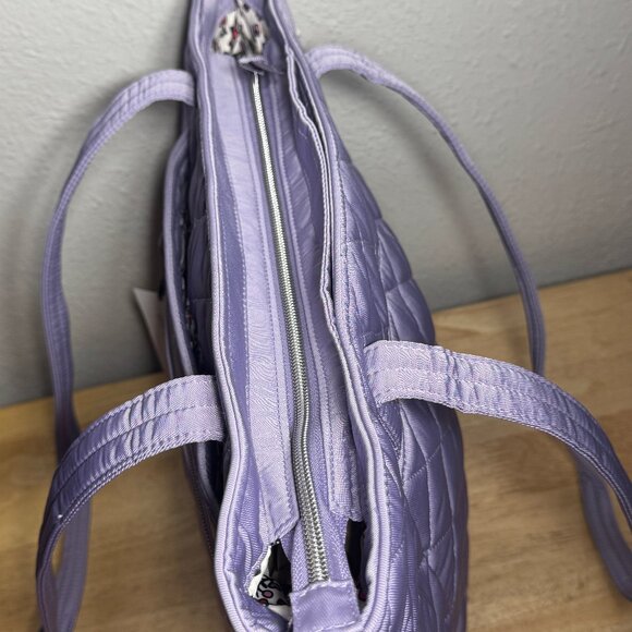 Vera Bradley Small Vera Tote in Performance Twill Lavender Sky NWT - Picture 9 of 10